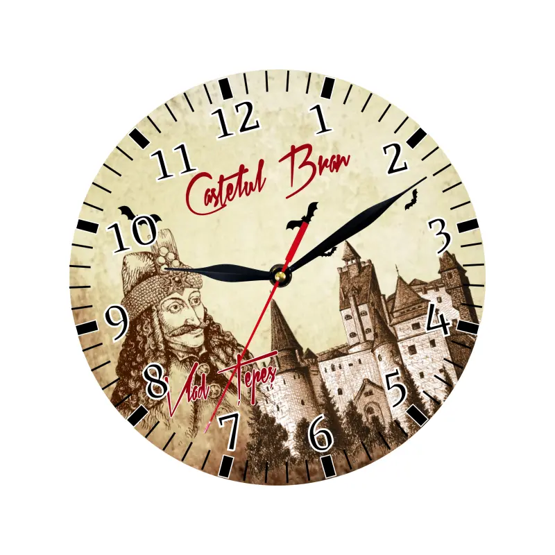 Castelul bran, ceas lemn de perete, model 28